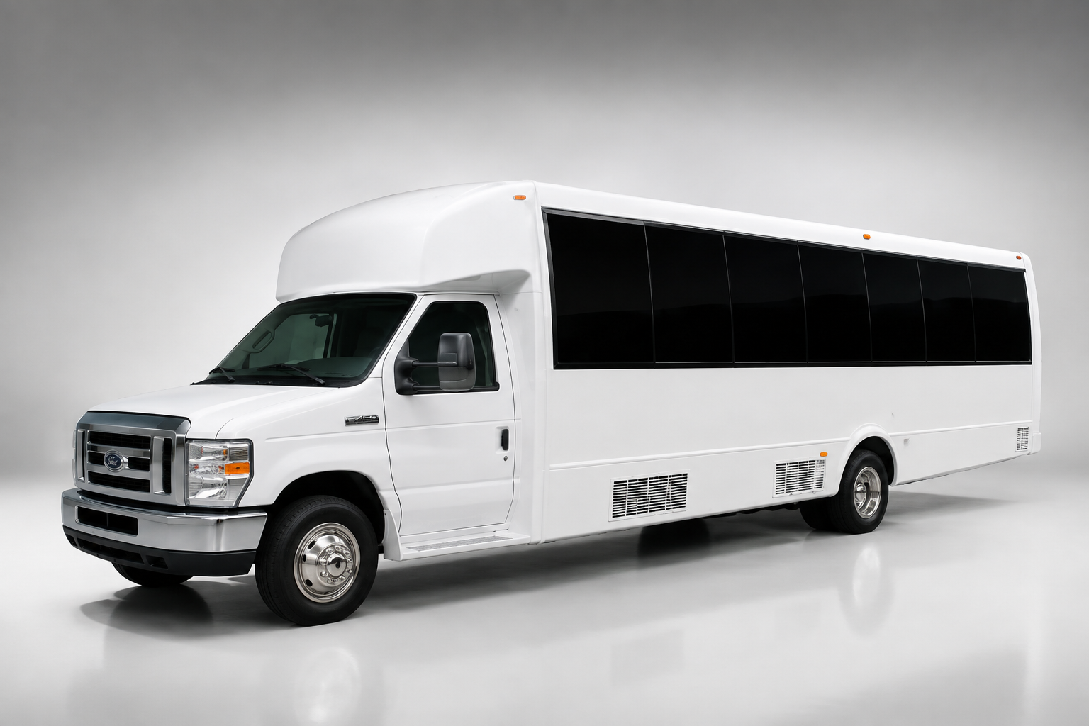 20-Passenger Limousine Bus exterior for John Wayne Airport limousine service