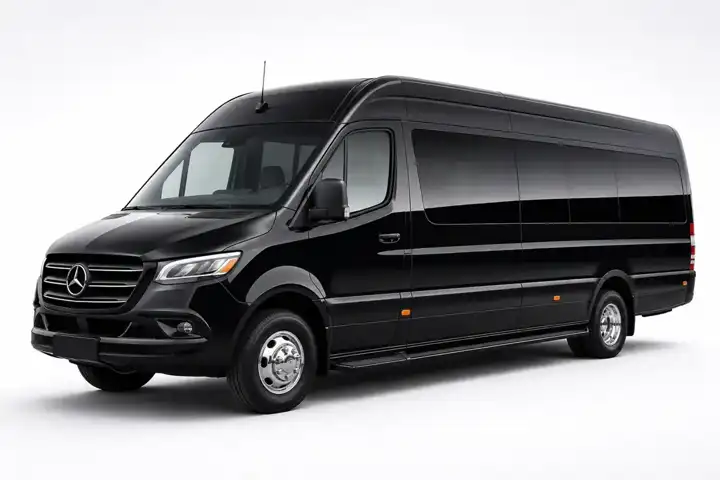 Mercedes-Benz Sprinter Limousine exterior for John Wayne Airport limousine service